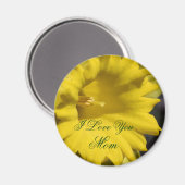 Aimant Je t'aime maman fleur de jonquille (Recto/Verso)