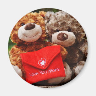 Aimant JE T'AIME MÈRE - Nounours mignon et mignon