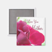 Aimant Je t'aime Mère Rose douce Fête des mères (Recto/Verso)