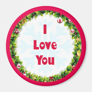 Aimant Je t'aime Noël