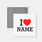 Aimant Je T'aime Nom T Shirt (Recto/Verso)