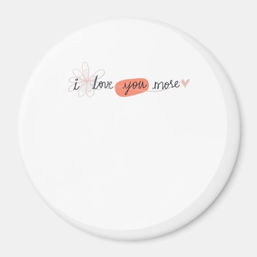 Aimant Je t'aime plus Citation romantique simple (Devant)