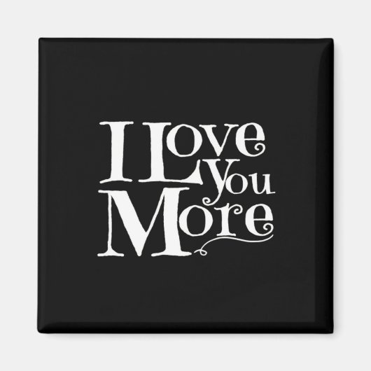 Aimant Je t'aime plus doux design romantique (Devant)