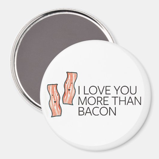 Aimant Je t'aime plus que Bacon (Recto/Verso)