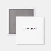 Aimant Je t'aime plus Typography Design polices mixtes (Recto/Verso)