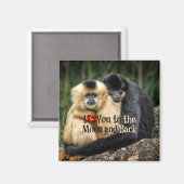 Aimant Je t'aime sur la Lune et de retour (Recto/Verso)