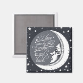 Aimant Je T'Aime Sur La Lune Et De Retour (Recto/Verso)