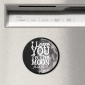 Aimant Je T'Aime Sur La Lune Et De Retour Avec Ton Nom (In Situ (Lave-vaisselle))