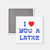 Aimant Je t'aime un Latke (Recto/Verso)