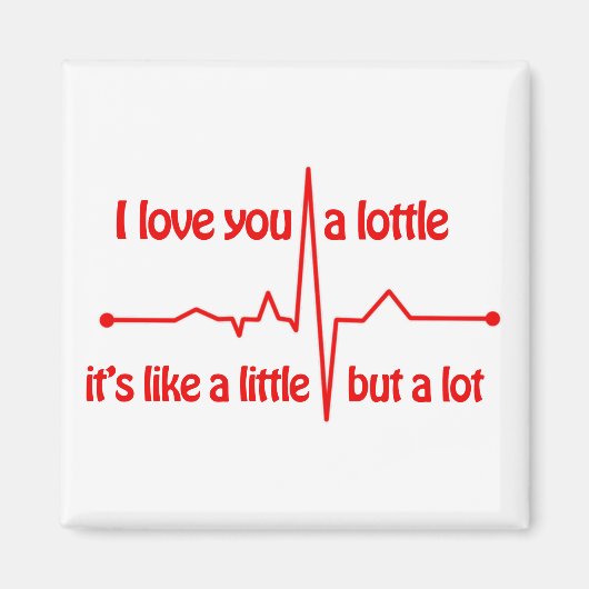 Aimant Je t'aime un mème romantique mignon et chatoyant (Devant)