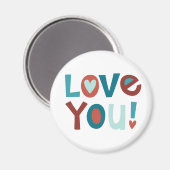 Aimant Je t'aime Valentine (Recto/Verso)