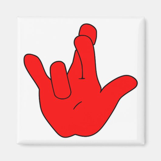 Aimant Je t'aime vraiment ASL ©WhiteTigerLLC.Com (Devant)