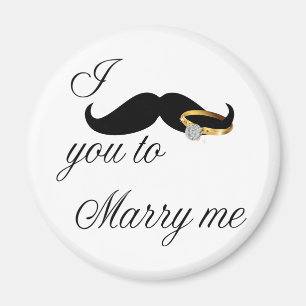 Aimant Je te moustache - pour m'épouser