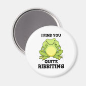 Aimant Je Te Trouve Assez Ribbiant Funny Frog Pun (Recto/Verso)