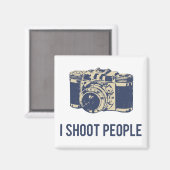 Aimant Je tire sur les gens Photographie Caméra (Recto/Verso)