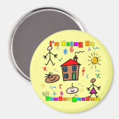 Aimant Je vais à la maternelle (Recto/Verso)