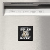 Aimant Je vais bientôt m'écraser Drôle de chat qui fixe B (In Situ (Lave-vaisselle))