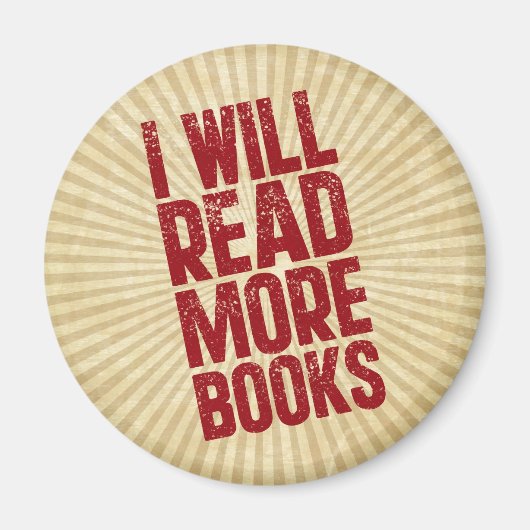 Aimant Je vais lire plus de livres (Devant)