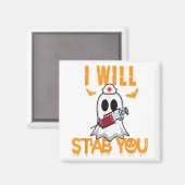 Aimant Je Vais Vous Te Te Drôle Fantôme Infirmière Hallow (Recto/Verso)