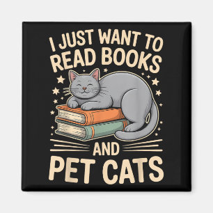 Aimant Je Veux Juste Lire Des Livres Et Des Chats D'Anima