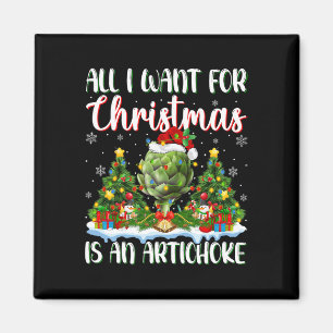 Aimant Je Veux Pour Noël Est Un Artichoke Xmas Tree Ligh