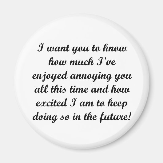 Aimant Je veux que tu saches (Devant)