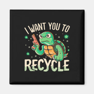 Aimant Je Veux Que Vous Recycliez L'Équipe De l'environne