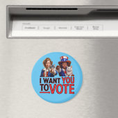 Aimant JE VEUX QUE VOUS VOTIEZ (Mesdames au chat) (In Situ (Lave-vaisselle))