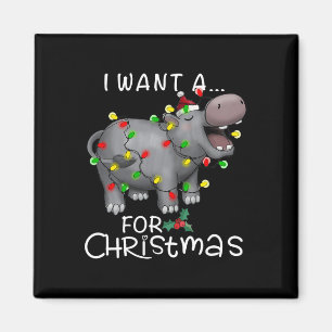 Aimant Je Veux Un Hippopotame Pour Noël Noël Noël Noël No