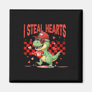 Aimant Je vole des cœurs Saint-Valentin Garçons Dinosaure