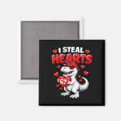 Aimant Je vole des cœurs T Rex Saint-Valentin 67 Meme 6 7 (Recto/Verso)