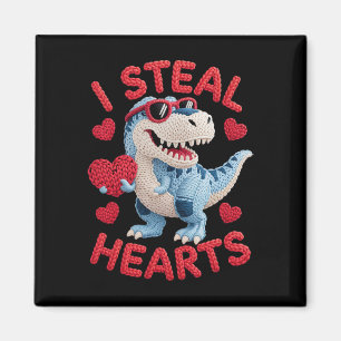 Aimant Je vole des cœurs Tenue de dinosaure mignon pour e