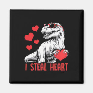 Aimant Je vole le cœur T-rex dinosaure Saint-Valentin gar