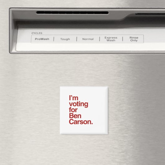 Aimant Je vote pour Ben Carson 2016 (In Situ (Lave-vaisselle))