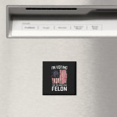 Aimant Je vote pour le condamné Felon Pro Trump 2024 (In Situ (Lave-vaisselle))