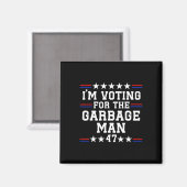Aimant Je vote pour le Garbage Man - Garbage pour Trump (Recto/Verso)