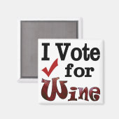 Aimant Je vote pour le vin (Recto/Verso)