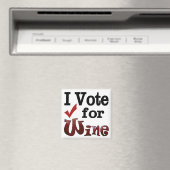 Aimant Je vote pour le vin (In Situ (Lave-vaisselle))
