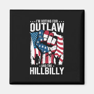 Aimant Je vote pour l'Outlaw et le Hillbilly 2024