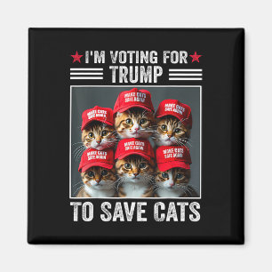 Aimant Je vote pour Trump pour sauver les chats Trump 202