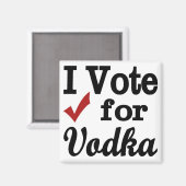 Aimant Je Vote pour Vodka (Recto/Verso)