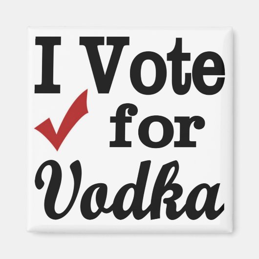 Aimant Je Vote pour Vodka (Devant)