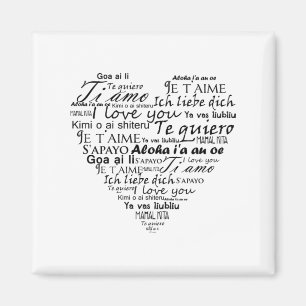Aimant Je vous aime dans d'autres langues 5