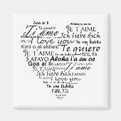 Aimant Je vous aime dans d'autres langues 5 (Devant)