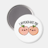 Aimant Je Vous Ap-Peach-Cite Funny Peach Pun (Recto/Verso)