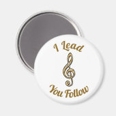 Aimant Je Vous Dirige Suivez Music Enseignant Gold Merci (Recto/Verso)