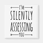 Aimant Je vous évalue en silence (Devant)