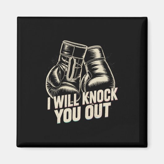 Aimant Je Vous Frapperai Pour Une Boxe Drôle (Devant)