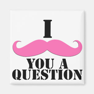 Aimant Je Vous Moustache Une Question Moustache Rose