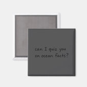 Aimant Je Vous Pouvez Quiz Faits sur l'Océan (Recto/Verso)